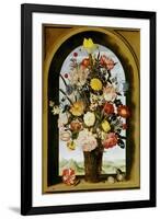 Vase with Flowers in a Window, about 1618-Ambrosius Bosschaert-Framed Giclee Print