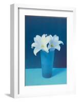 Vase With Flowers (Lilies)-null-Framed Art Print