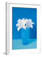 Vase With Flowers (Lilies)-null-Framed Premium Giclee Print