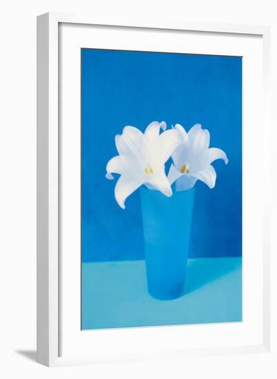 Vase With Flowers (Lilies)-null-Framed Premium Giclee Print