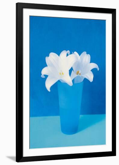 Vase With Flowers (Lilies)-null-Framed Premium Giclee Print