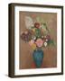 Vase with Flowers (Oil on Canvas)-Odilon Redon-Framed Giclee Print