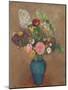 Vase with Flowers (Oil on Canvas)-Odilon Redon-Mounted Giclee Print