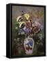 Vase with Flowers-Odilon Redon-Framed Stretched Canvas