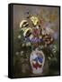 Vase with Flowers-Odilon Redon-Framed Stretched Canvas