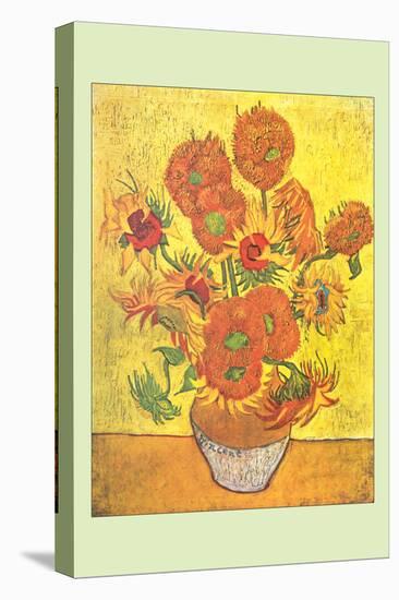 Vase with Fourteen Sunflowers-Vincent van Gogh-Stretched Canvas