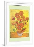 Vase with Fourteen Sunflowers-Vincent van Gogh-Framed Art Print