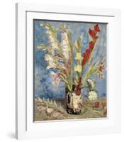 Vase with Gladioli and China Asters, 1886-Vincent van Gogh-Framed Giclee Print