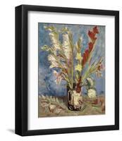 Vase with Gladioli and China Asters, 1886-Vincent van Gogh-Framed Art Print