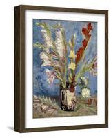 Vase with Gladioli and China Asters, 1886-Vincent van Gogh-Framed Premium Giclee Print