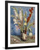 Vase with Gladioli and China Asters, 1886-Vincent van Gogh-Framed Giclee Print