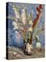 Vase with Gladioli and China Asters, 1886-Vincent van Gogh-Stretched Canvas