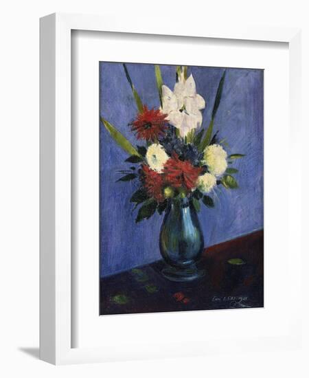 Vase with Gladioli and Other Flowers, 1925-Oskar Schlemmer-Framed Giclee Print