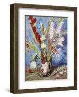 Vase with Gladioli-Vincent van Gogh-Framed Giclee Print