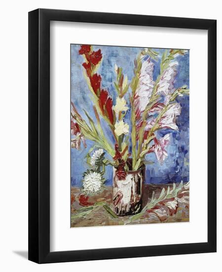 Vase with Gladioli-Vincent van Gogh-Framed Giclee Print