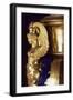 Vase with Handles in Shape of Winged Female Bust, Gilded Porcelain-null-Framed Giclee Print