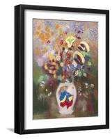 Vase with Japanese Warrior, 1905-1908-Odilon Redon-Framed Giclee Print