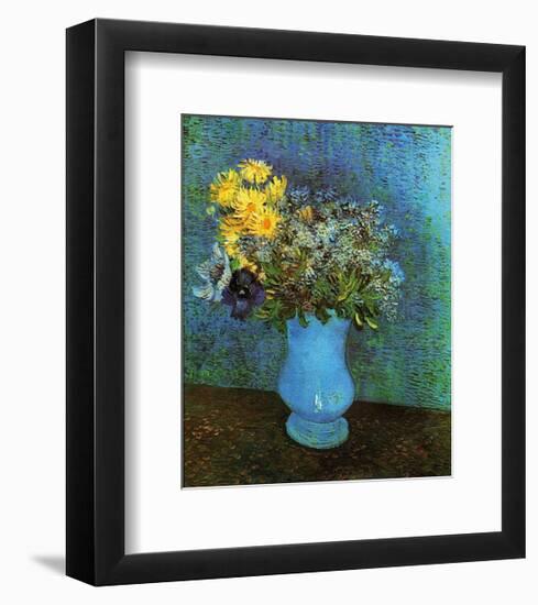 Vase with Lilacs, Daisies and Anemone-Vincent van Gogh-Framed Art Print