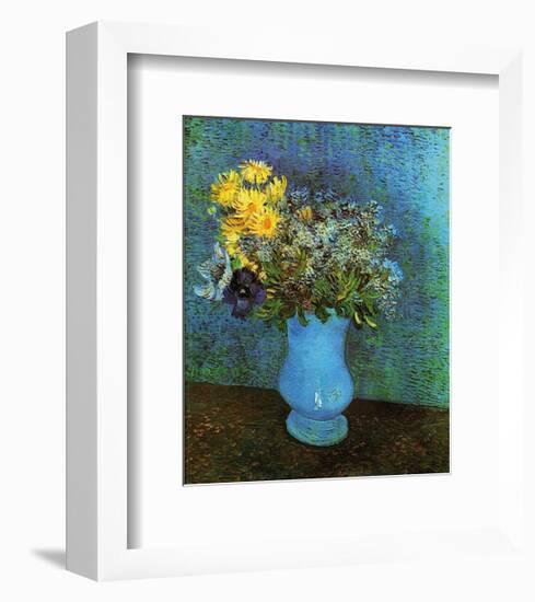 Vase with Lilacs, Daisies and Anemone-Vincent van Gogh-Framed Art Print