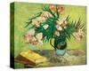 Vase with Oleanders and Books, c.1888-Vincent van Gogh-Stretched Canvas