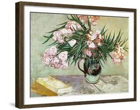 Vase with Oleanders and Books, c.1888-Vincent van Gogh-Framed Giclee Print