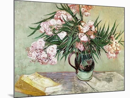 Vase with Oleanders and Books, c.1888-Vincent van Gogh-Mounted Giclee Print