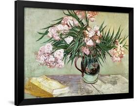 Vase with Oleanders and Books, c.1888-Vincent van Gogh-Framed Giclee Print