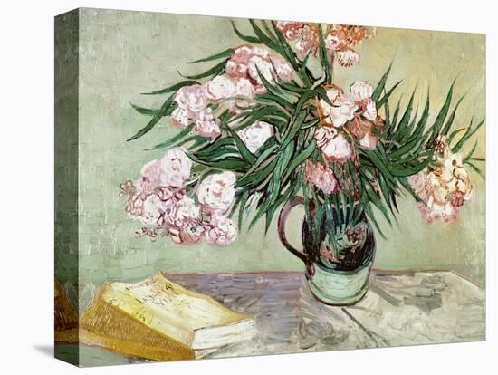 Vase with Oleanders and Books, c.1888-Vincent van Gogh-Stretched Canvas