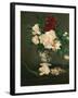 Vase with Peonies on a Pedestal, 1864-Edouard Manet-Framed Giclee Print