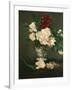 Vase with Peonies on a Pedestal, 1864-Edouard Manet-Framed Giclee Print