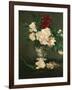 Vase with Peonies on a Pedestal, 1864-Edouard Manet-Framed Giclee Print