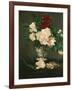 Vase with Peonies on a Pedestal, 1864-Edouard Manet-Framed Giclee Print