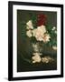 Vase with Peonies on a Pedestal, 1864-Edouard Manet-Framed Giclee Print