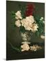 Vase with Peonies on a Pedestal, 1864-Edouard Manet-Mounted Giclee Print