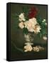 Vase with Peonies on a Pedestal, 1864-Edouard Manet-Framed Stretched Canvas