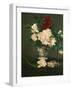 Vase with Peonies on a Pedestal, 1864-Edouard Manet-Framed Giclee Print