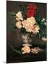 Vase with Peonies on a Pedestal-Edouard Manet-Mounted Art Print