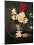 Vase with Peonies on a Pedestal-Edouard Manet-Mounted Art Print