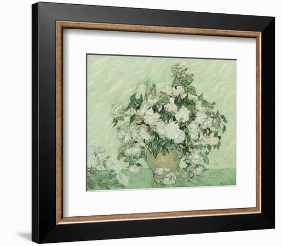 Vase with Pink Roses, 1890-Vincent van Gogh-Framed Art Print