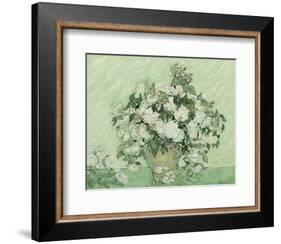 Vase with Pink Roses, 1890-Vincent van Gogh-Framed Art Print