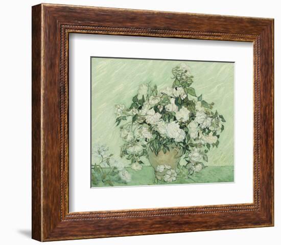 Vase with Pink Roses, 1890-Vincent van Gogh-Framed Art Print