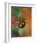 Vase with Red Poppies-Odilon Redon-Framed Giclee Print