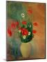 Vase with Red Poppies-Odilon Redon-Mounted Giclee Print