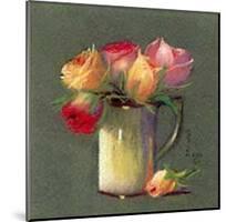 Vase with Rosebuds-Rozsika Hetyei-Ascenzi-Mounted Art Print