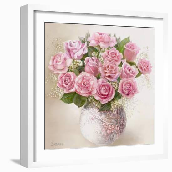 Vase with Roses-Skarlett-Framed Giclee Print