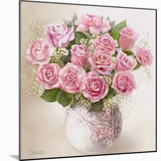 Vase with Roses-Skarlett-Mounted Giclee Print