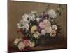 Vase with Roses-Henri Fantin-Latour-Mounted Giclee Print