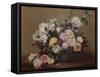 Vase with Roses-Henri Fantin-Latour-Framed Stretched Canvas