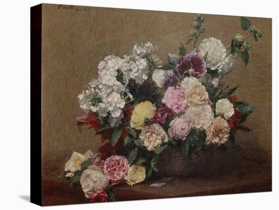Vase with Roses-Henri Fantin-Latour-Stretched Canvas