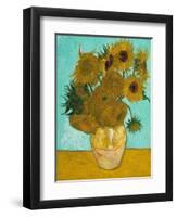 Vase with Sunflowers, 1888-Vincent van Gogh-Framed Giclee Print